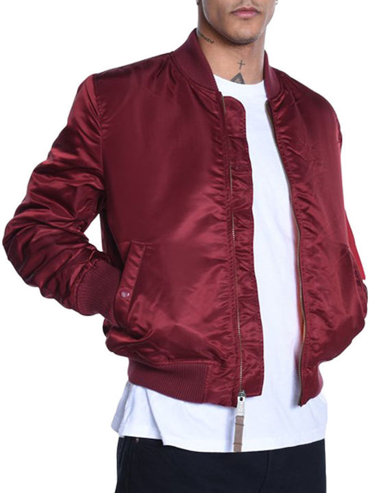 MA-1 VF 59 Men's Winter Bomber Jacket Burgundy