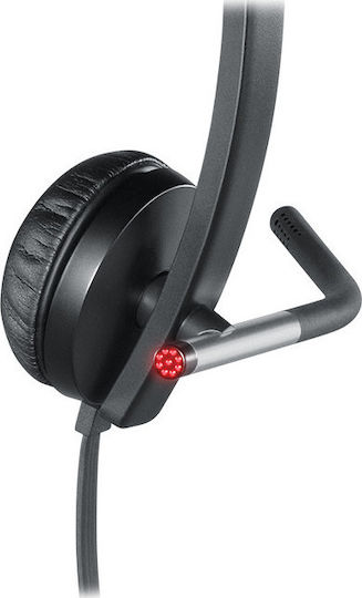 Logitech H650e Auf dem Ohr Multimedia-Headsets mit Mikrofon und Verbindung USB-A in Schwarz Farbe