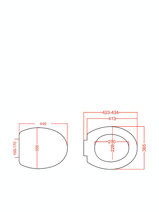 Viospiral Relax Capac WC din plastic 42.3-43.4x36.5cm Alb