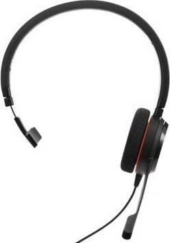 Jabra Evolve 20 MS Mono Auf dem Ohr Multimedia-Headsets mit Mikrofon und Verbindung USB-A in Schwarz Farbe