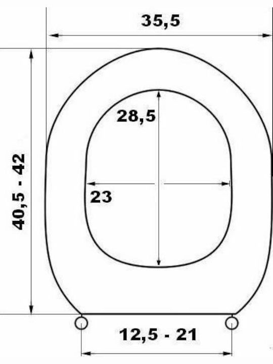 Bega Plast Ιθάκη Καπάκι Λεκάνης Πλαστικό 44x35.5cm Λευκό