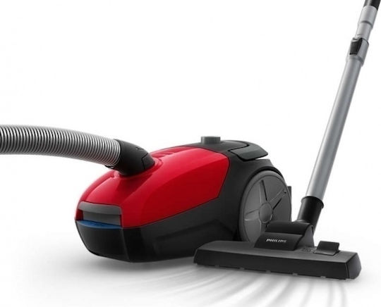 Philips PowerGo Ηλεκτρική Σκούπα 900W με Σακούλα 3lt Κόκκινη