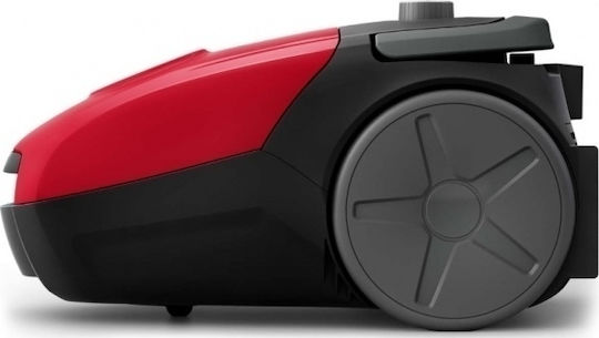 Philips PowerGo Ηλεκτρική Σκούπα 900W με Σακούλα 3lt Κόκκινη