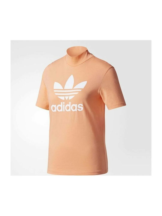 Adidas Pharrell Williams Hu Hiking Logo Αθλητικό Γυναικείο T-shirt Πορτοκαλί με Στάμπα