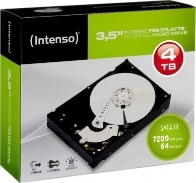 Intenso 4TB HDD Hard Drive 3.5" SATA III 7200rpm with 64MB Cache for Desktop 6513123