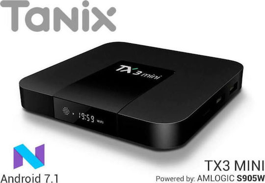 Tanix ТВ кутия TX3 mini 4K UHD с WiFi USB 2.0 2GB RAM и 16GB Памет за съхранение с Операционна система Android 7.1