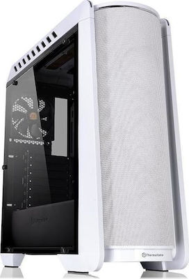 Thermaltake Versa C24 RGB Gaming Midi Tower Computer Case with Window Panel Snow Edition