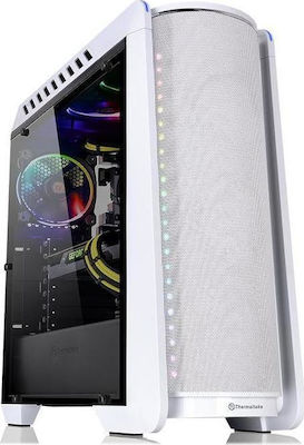 Thermaltake Versa C24 RGB Gaming Midi Tower Computer Case with Window Panel Snow Edition