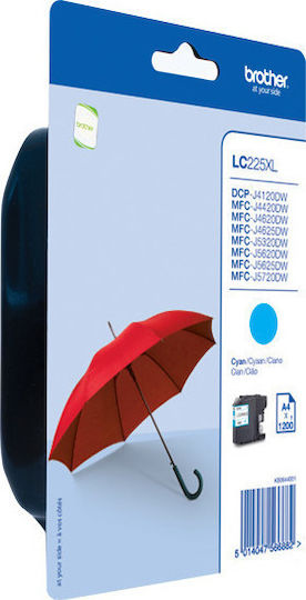 Brother LC225XL Original InkJet Printer Ink Cyan (LC-225XLC)