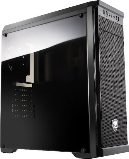 Cougar MX330-G Midi Tower Κουτί Υπολογιστή με Πλαϊνό Παράθυρο Μαύρο