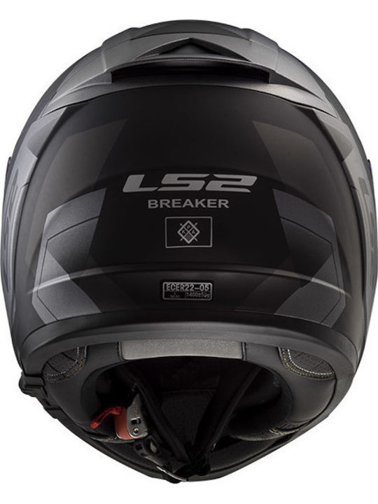 LS2 Breaker FF390 Physics Full Face Helmet with Pinlock and Sun Visor ECE 22.05 1400gr Matt Black Titanium