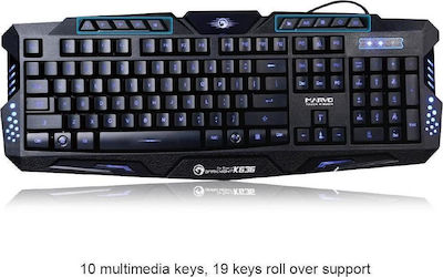 Marvo K636 Gaming Keyboard with Illuminated keys (English US)