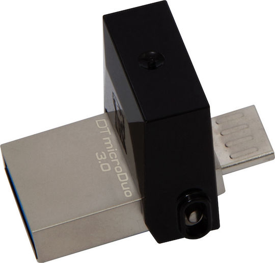 Kingston DataTraveler MicroDuo 3.0 32GB USB 3.0 Stick cu conexiune USB-A & micro USB-B Negru