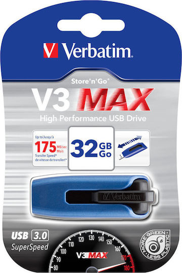 Verbatim Store 'n' Go V3 Max 32GB USB 3.0 Stick Μπλε