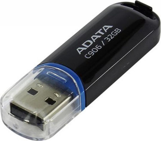Adata C906 32GB USB 2.0 Stick Μαύρο