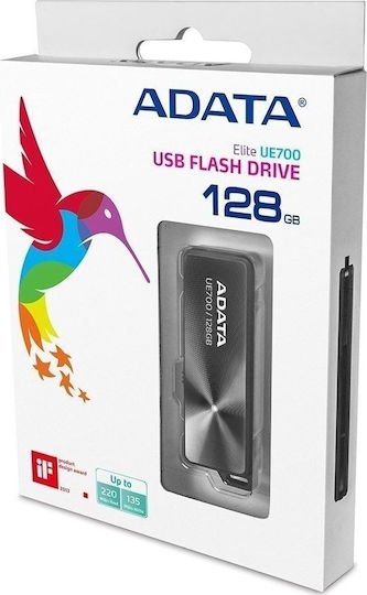 Adata DashDrive Elite UE700 128GB USB 3.0 Стик Сребрист