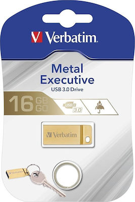 Verbatim Metal Executive 16GB USB 3.0 Stick Χρυσό