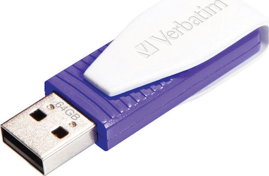 Verbatim Swivel 64GB USB 2.0 Stick Μωβ