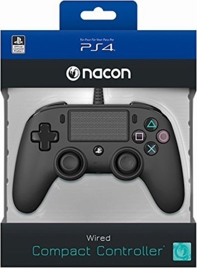 Nacon Wired Compact Controller for PS4 Black