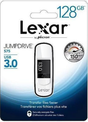 Lexar JumpDrive S75 128GB USB 3.0 Stick Λευκό