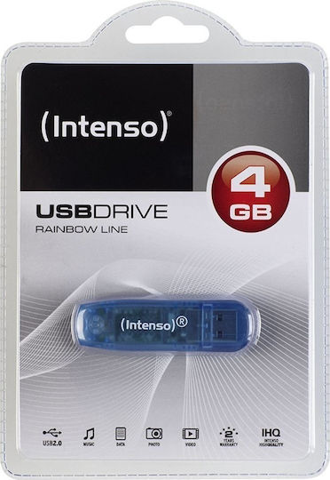 Intenso Rainbow Line 4GB USB 2.0 Stick Blue