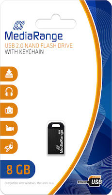 MediaRange 8GB USB 2.0 Stick Schwarz