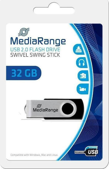 MediaRange 32GB USB 2.0 USB-Stick Schwarz