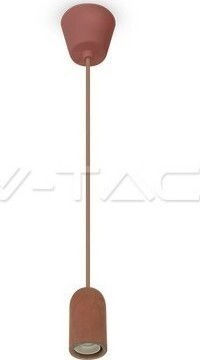 V-TAC Cement Висящо Осветително Тяло Червен с Цокъл E27 5см.