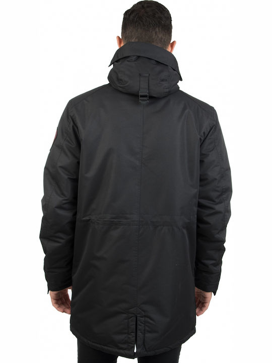 Ice Tech Men's Winter Parka Jacket Black