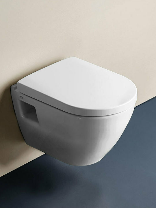 Serel Smart 48.5cm Монтирана на стена тоалетна Бяла