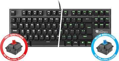 Genesis Thor 300 TKL Гейминг Клавиатура Без ключове с Outemu Red суичове и Подсветени клавиши Черен