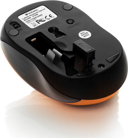Verbatim Go Nano Wireless Mini Mouse Portocaliu