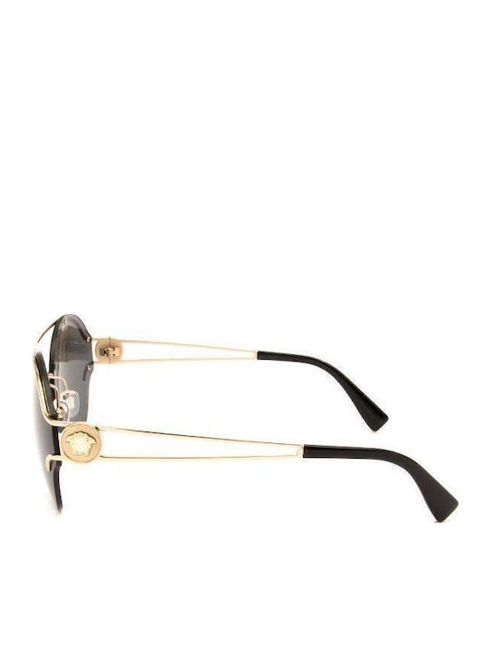 Damen Sonnenbrille mit Gold Metall Gestell