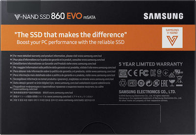 Samsung 860 Evo mSATA SSD 500GB τύπου mSATA με σύνδεση SATA III MZ-M6E500BW