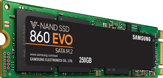 Samsung 860 Evo M.2 SSD 250GB τύπου M.2 με σύνδεση SATA III MZ-N6E250BW