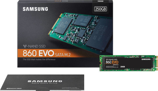 Samsung 860 Evo M.2 SSD 250GB τύπου M.2 με σύνδεση SATA III MZ-N6E250BW