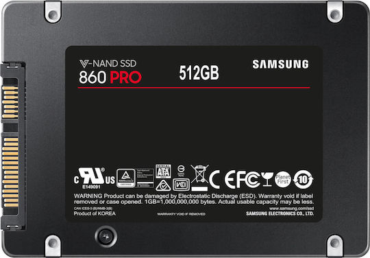 Samsung 860 Pro SSD 512GB 2.5'' SATA III MZ-76P512B/EU