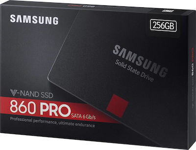 Samsung 860 Pro SSD 256GB τύπου 2.5'' με σύνδεση SATA III MZ-76P256B/EU