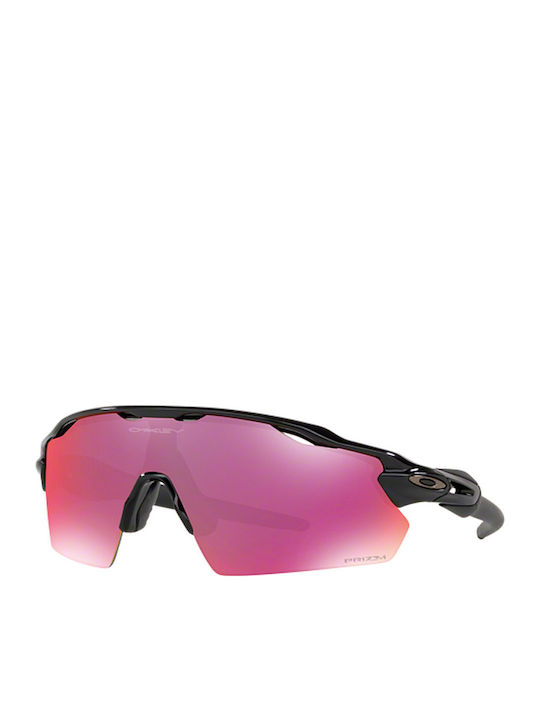 Oakley Radar Ev Pitch Ανδρικά Γυαλιά Ηλίου με Μαύρο Κοκκάλινο Σκελετό και Μωβ Καθρέφτη Φακό
