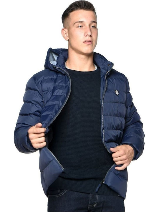 Χειμωνιάτικο Μπουφάν Puffer Navy Μπλε