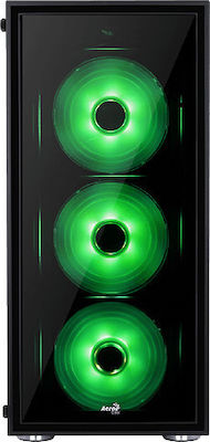 Aerocool Quartz Gaming Midi-Turm Computergehäuse mit RGB-Beleuchtung Mehrfarbig