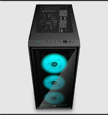 Aerocool Quartz Gaming Midi-Turm Computergehäuse mit RGB-Beleuchtung Mehrfarbig