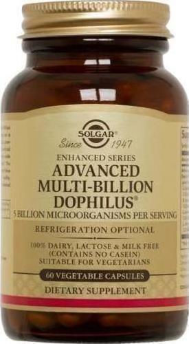 Solgar Advanced Multi Billion Dophilus Пробиотици 60 вегетариански капсули
