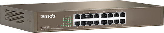 Tenda TEF1016D Unmanaged L2 Switch with 16 Ethernet Connections
