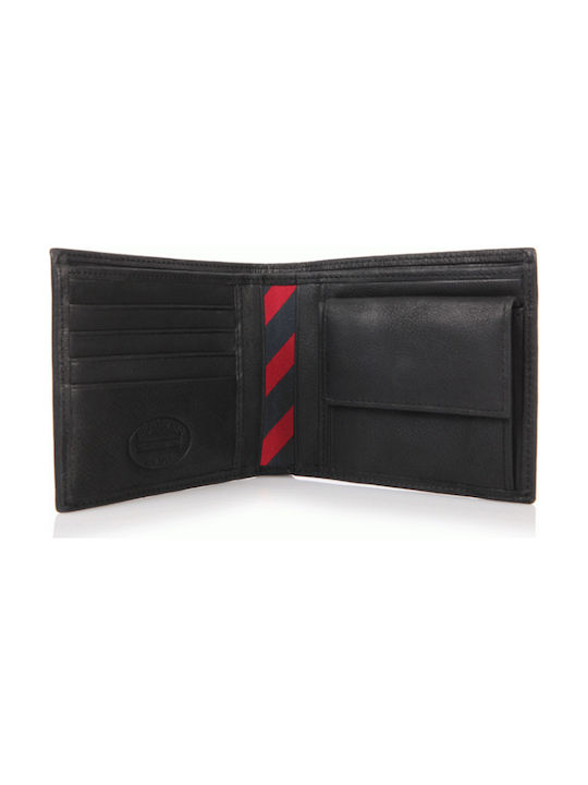 Tommy Hilfiger Leather Credit Card Δερμάτινο Ανδρικό Πορτοφόλι Μαύρο