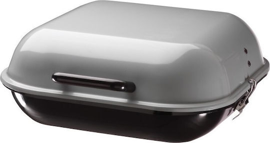 Somagic Holiday Grill Galvanized Charcoal Grill with Lid 45cmx34cm