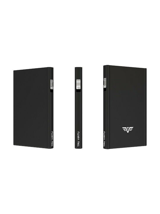Click & Slide Ανδρικό Πορτοφόλι Rfid με RFID και Μηχανισμό Slide Μαύρο