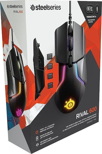SteelSeries Rival 600 RGB Gaming Gaming Maus Schwarz