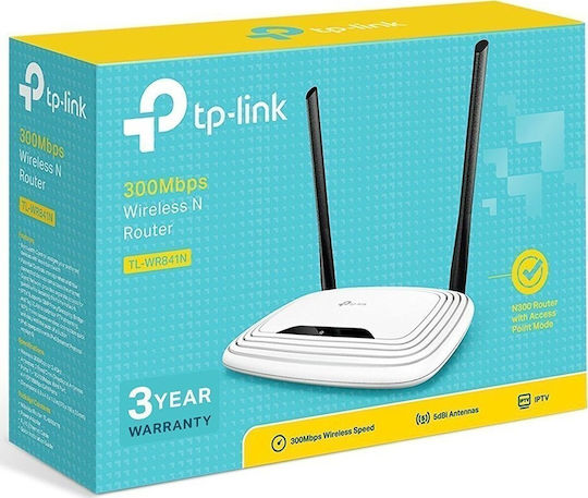 TP-LINK TL-WR841N v13 Ασύρματο Router Wi‑Fi 4 με 4 Θύρες