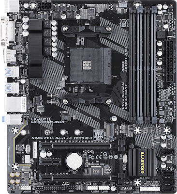 Gigabyte AB350M-DS3H (rev. 1.x) Placă de bază Micro ATX cu AMD AM4 Socket